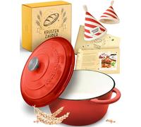 KRUSTENZAUBER 26 cm de hierro fundido para hornear pan - molde para hornear pan con tapa