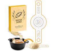 KRUSTENZAUBER Bobina de pan redonda de silicona duradera como accesorio para hornear pan. La alfombrilla para hornear garantiza una elevación suave del pan de la olla. Estera para hornear pan