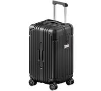 Krute Equipaje de mano con portavasos, maletas USB de 20 pulgadas con ruedas dobles giratorias, equipaje rígido con bloqueo TSA, Negro, 20IN Carry-on, Equipaje central rígido con ruedas giratorias y