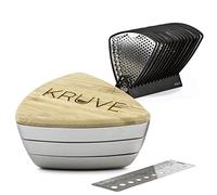 KRUVE Plus Bean 5 molienda, 10 tamices de Frijoles y Soporte de tamiz-Plata-KVS2003Bean-S, Acero Inoxidable, Plata