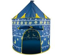 KRUZZEL Tienda de juego para niños, castillo de mago, cielo estrellado, para interior y exterior, color azul 23474