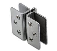 KRXSOBNV, 1 Uds. Abrazadera for puerta de baño de acero inoxidable, accesorios for puerta, gabinete de baño, bisagra de vidrio sin marco,Bisagras(Small Double Clip)