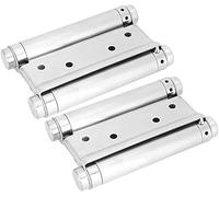 KRXSOBNV, 2 unids/set de bisagras de resorte de doble puerta de acero inoxidable que cierran automáticamente la puerta, las bisagras de doble resorte se abren tanto por dentro como por fuera,Bisagras