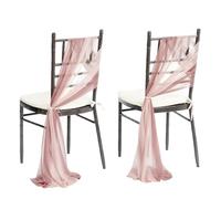 KRXSOBNV 24 Uds. 17x275cm Bandas Verdes for sillas de Gasa 12 Juegos de Bandas for sillas de Boda Cinta decoración for sillas de Pasillo for Fiesta de Boda(Pink)