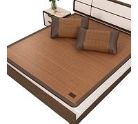 KRXSOBNV, Almohadilla for Dormir de bambú for Verano, Estera Suave, Steh Smoted Baress, Suave, amigable con el Cielo, for Dormitorio Escolar en casa,Colchonetas para Dormir en Verano(A,1.5x2m)