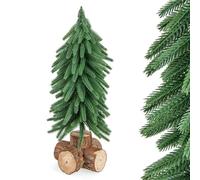 KRXSOBNV, Árbol de Navidad Mesa 40 CM, Artificial con 200 Puntas Ramas y Base Madera Maciza, Mini árbol decoración for el hogar, la Oficina Tienda,Árboles de Navidad