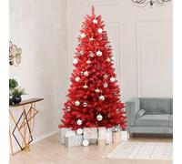 KRXSOBNV Árboles de Navidad, Árbol de Navidad Artificial Abeto Rojo, sin Luces, PVC(5FT)