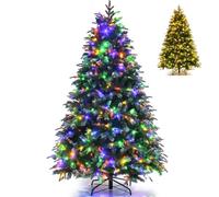 KRXSOBNV Árboles de Navidad, Luces Bicolor con 11 Modos de Destello, piñas y Bayas Rojas(5FT)