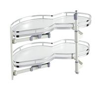 KRXSOBNV, Armario de cocina de esquina extensible, armario de cocina, almacenamiento extraíble, carrusel de esquina de cocina, almacenamiento de cocina extensible ，Organizador de esquina para cocina(L