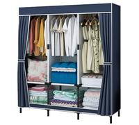 KRXSOBNV, Armario de Tela Plegable, Armario portátil, Percha con Funda, Perchero, for Ropa, 128x45x163CM,Armario portátil(A)