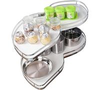 KRXSOBNV, Armario, estante esquinero, estante de almacenamiento de carrusel, estante esquinero extraíble for cocina, organizador extraíble con cierre suave for gabinetes esquineros con base ciega ,Org