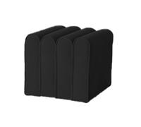 KRXSOBNV Armario Zapatero, Armario Sofá Taburete Otomano Banco con Asiento Acolchado de Ventana Terciopelo for Salón Sala Estar(Black,45X44X40cm)