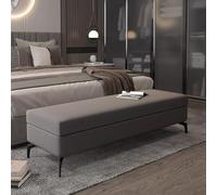 KRXSOBNV Armario Zapatero, Banco de Almacenamiento otomano Entrada con Asiento, Cuero for el Extremo la Cama Patas(Dark Gray,100X45X45cm)