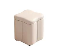 KRXSOBNV Armario Zapatero, Banco de Almacenamiento Reposapiés tapizado Caja con Asiento Acolchado(Beige)