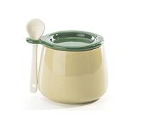 KRXSOBNV, Azucarero de cerámica con orificio for tapa, tarro de especias de porcelana de 230ml/8oz, bote de condimento for salero-,Tarros Sazonadores(Green)