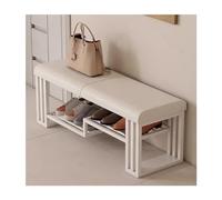 KRXSOBNV Banco de Almacenamiento de Zapatos Blanco con cojín, Organizador de Zapatos for Entrada Interior, Pasillo, Dormitorio, Sala de Estar(60 * 32 * 45cm)