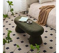 KRXSOBNV Banco, Mesa De Centro Rectangular Tapizada Moderna - Reposapiés De Banco De Entrada De Piel Sintética, for Dormitorio, Pasillo, Sala De Estar,Reposapiés(Green)