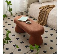 KRXSOBNV Banco tapizado Moderno - Mesa de Centro Rectangular for Dormitorio, Sala de Estar, Entrada - Reposapiés de Banco de Cama de Piel sintética for Pasillo,Reposapiés(Brown)