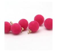 KRXSOBNV Botones. Botones de Costura decorativos10 Piezas Botones Perla Recubiertos Tela 10 mm for Ropa pequeña for Mujer, Camisa, Vestido, Flocado Decorativo(Pink)