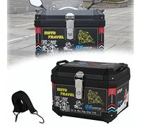KRXSOBNV. Caja Superior for Maletero de Motocicleta, Caja Trasera de 45L for Equipaje de Casco, Caja portadora de Almacenamiento con Cerradura .Portaequipajes