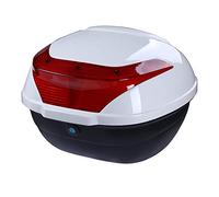 KRXSOBNV. Caja Superior for Maletero de Motocicleta, Caja Trasera Touring en Blanco y Negro, for Scooter, Viajes y desplazamientos, Organizador de Almacenamiento for Motocicleta .Portaequipajes(Black