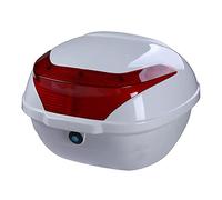 KRXSOBNV. Caja superior for maletero de motocicleta, caja trasera Touring for scooter, estuche de almacenamiento for motocicleta, con accesorios de montaje, espacioso y duradero .Portaequipajes(White)