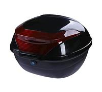 KRXSOBNV. Caja superior for maletero de motocicleta, caja trasera Touring for scooter, estuche de almacenamiento for motocicleta, con accesorios de montaje, espacioso y duradero .Portaequipajes(Black)