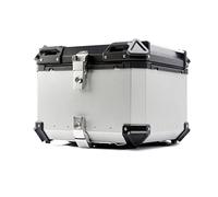 KRXSOBNV. Caja Superior for Motocicleta, 28L, 36L, 45L, 55L, 65L, 80L, 100L, Equipaje for Maletero de Motocicleta, Caja Trasera de Aluminio Resistente for Motocicleta .Portaequipajes(Silver,55L)