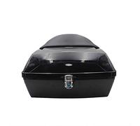 KRXSOBNV. Caja Trasera for Motocicleta-Estuche de Almacenamiento for Casco, con Respaldo y Estante, for Touring Cruiser-Caja de Equipaje Duradera for Motocicleta .Portaequipajes(Black,Without Shelf)