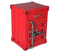 KRXSOBNV, Cajón De Dormitorio Mesita De Noche Gabinete De Almacenamiento De Estilo Industrial Retro Mesa De Centro Creativa Mesa De Esquina Muebles Decorativos,Rojo,Armarios de almacenaje Vintage(Red
