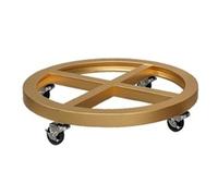KRXSOBNV, Carrito for Plantas Soporte for Resistente Planta con Ruedas Maceta Redonda en de Hierro Forjado Metal for Macetas for Interiores y Exteriores,Carro para Plantas(Gold,33cm)