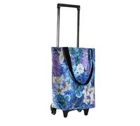 KRXSOBNV Carro de la Compra, Bolso de la Carretilla del paño Oxford con Las Ruedas Grandes y el ultramarinos utilitarios Carrito Compra manija