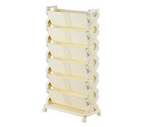 KRXSOBNV, Carro for libros con ruedas, estantería móvil, gran capacidad, giratorio, plástico extraíble, práctico organizador, carro for archivos ,Librería móvil