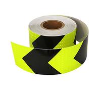 KRXSOBNV, Cinta de Advertencia ReArrow, Cinta autoadhesiva señalización, Pegatina Reflectante Alta Intensidad for Coches y Camiones,Cinta Reflectante(Black Green)