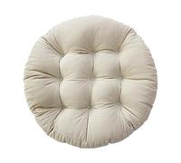 KRXSOBNV, Cojín de Patio, Almohada de Suelo de meditación, Lavable, Grande, Decorativa, Duradera, Almohada Redonda, Almohada de Suelo for Silla de Oficina, balcón,Cojín(Beige)