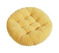 KRXSOBNV, Cojín de Patio, Almohada de Suelo de meditación, Lavable, Grande, Decorativa, Duradera, Almohada Redonda, Almohada de Suelo for Silla de Oficina, balcón,Cojín(Yellow)