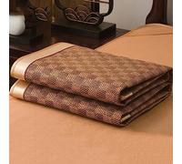 KRXSOBNV, Colchón Colchoneta Fresca for Dormir De Verano Estera De Ratán Dormitorio En Casa Estera De Paja Ropa De Cama Plegable Transpirable con Funda De Almohada/150 * 200 Cm,Colchonetas para dormi