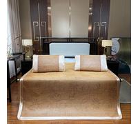 KRXSOBNV, Colchón de ratán for Estudiantes Adultos, tapete de Cama Plegable y Transpirable tamaño King, Fresco y Acogedor,Colchonetas para Dormir en Verano(4,90x195cm(2pcs))