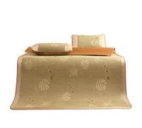 KRXSOBNV, Colchón de Verano de bambú, Estera de ratán for Adultos y Estudiantes, Kit Fresco Mapuba, Cama Doble portátil Plegable,Colchonetas para Dormir en Verano(3,150x200cm 3pcs Set)