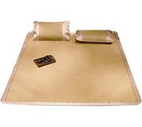 KRXSOBNV, colchón Estera de bambú de Verano Cama/Almohadilla for Dormir/colchón refrescante de Verano en diseño Retro Sábanas Frescas Plegables y Sábanas de Funda de Almohada for el Dormitorio de la E