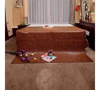 KRXSOBNV, colchón Estera de Cama de Bambú Estera for Dormir de Verano Estera de Mahjong de Bambú Carbonizado Estera de Aire Acondicionado Plegable/135 * 195 Cm ,Colchonetas para dormir en verano(80*19
