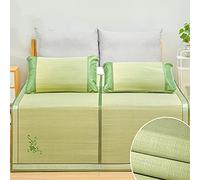 KRXSOBNV, Colchón Estera de Cama de Hierba Plegable Estera for Dormir de Verano Estera de Paja Colchones Frescos Transpirables Estera de Verano de Doble Cara Enfriamiento/D/120 * 195 Cm,Colchonetas p