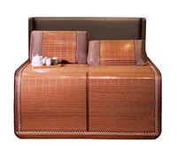 KRXSOBNV, colchón Estera for Dormir de Bambú de Verano Colchón de Cama Plegable de Doble Cara Almohada de Aire Acondicionado de enfriamiento Suave for Dormitorio en casa/0,8 * 1,9 M (,Colchonetas par