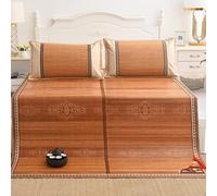 KRXSOBNV, Colchón Fresco colchón de 1,8 m, Estera de Paja for Cama, Estera de Seda de Hielo Plegable de Doble Cara, Estera de bambú de Lujo de Verano de 1,2 m sin Fundas de Almohada,Colchonetas para