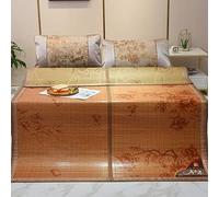 KRXSOBNV, Colchón Fresco colchón de 1,8 m, Estera de Paja for Cama, Estera de Seda de Hielo Plegable de Doble Cara, Estera de bambú de Lujo de Verano de 1,2 m sin Fundas de Almohada,Colchonetas para
