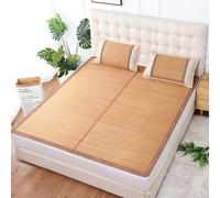 KRXSOBNV, Colchón Fresco colchón de 1,8 m, Estera de Paja for Cama, Estera de Seda de Hielo Plegable de Doble Cara, Estera de bambú de Lujo de Verano de 1,2 m sin Fundas de Almohada,Colchonetas para