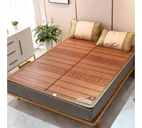 KRXSOBNV, Colchón Fresco colchón de 1,8 m, Estera de Paja for Cama, Estera de Seda de Hielo Plegable de Doble Cara, Estera de bambú de Lujo de Verano de 1,2 m sin Fundas de Almohada,Colchonetas para