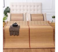 KRXSOBNV, Colchón Fresco colchón de 1,8 m, Estera de Paja for Cama, Estera de Seda de Hielo Plegable de Doble Cara, Estera de bambú de Lujo de Verano de 1,2 m sin Fundas de Almohada,Colchonetas para