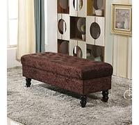 KRXSOBNV Cómoda Acolchada con Tapa, Banco con Almacenamiento de Zapatos, Adecuado for Dormitorio(Dark Red,100x45x45cm(39x18x18inch))