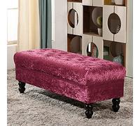 KRXSOBNV Cómoda Acolchada con Tapa, Banco con Almacenamiento de Zapatos, Adecuado for Dormitorio(Fuchsia,90x45x45cm(35x18x18inch))